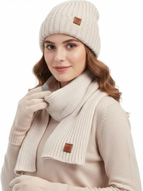 Accessories - Winter Hat Scarf Gloves Set for Men Women 3-in-1